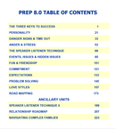 PREP 8.0 Table of Contents